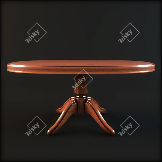 Elegant Classic Coffee Table 3D model image 1