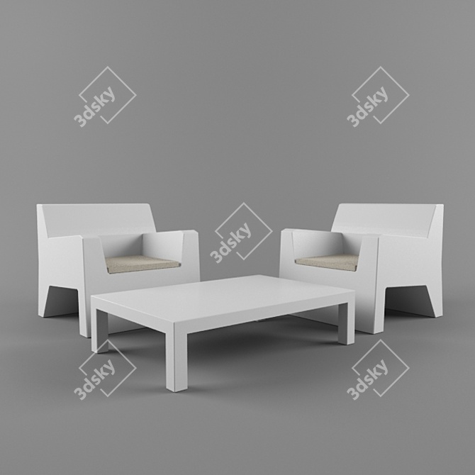 Vibrant Outdoor Furniture by Vondom 3D model image 1