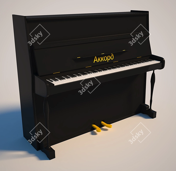 Elegant Grand Piano 3D model image 1