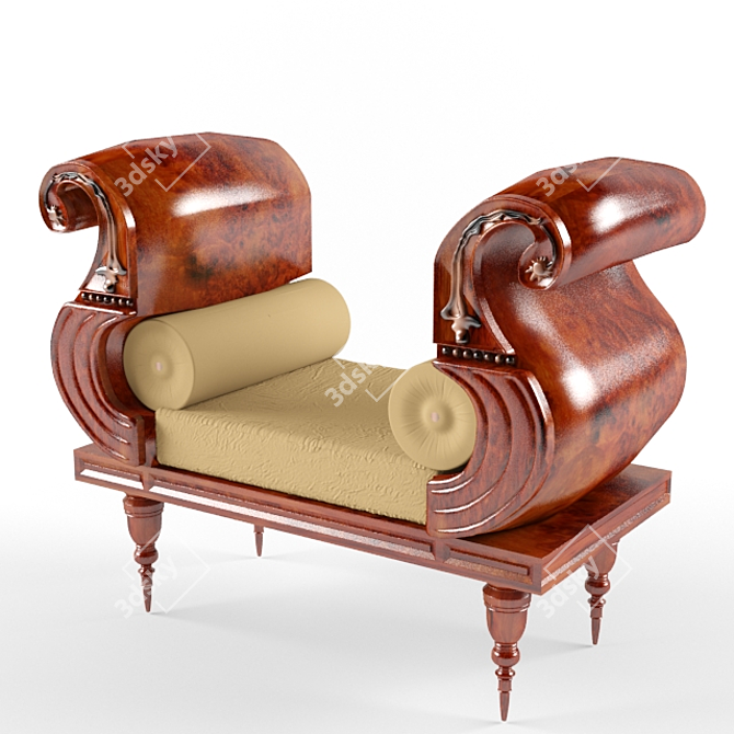 Classic Ottoman 3D model image 1