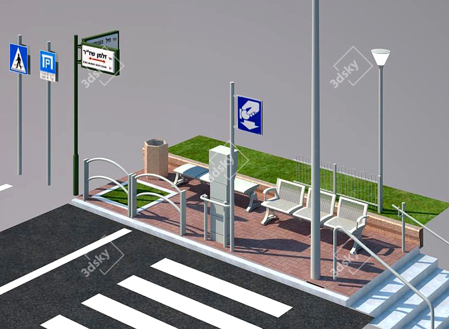 Urban Oasis: Street Beautification Kit 3D model image 1