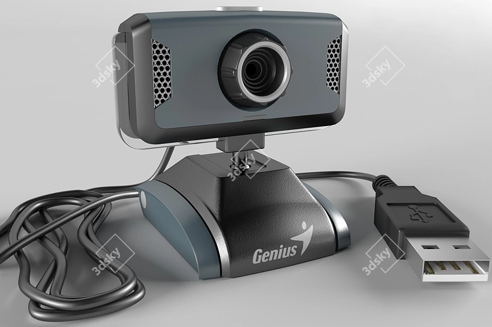 Genius FaceCam 1320: 1.3 MP Webcam with Microphone 3D model image 1