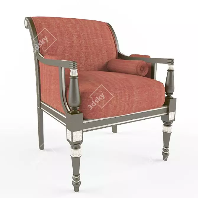 Volpi 0850: Modern Armchair for Ultimate Comfort. 3D model image 1