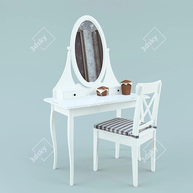 Modern Scandinavian Home Furnishings 3D model image 1