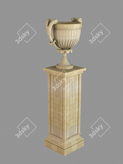 Chic Chelini Vase: Elegant Textures, Multiple Formats 3D model image 1