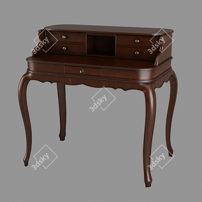 Luxury Writing Desk "Faber 3D model image 1