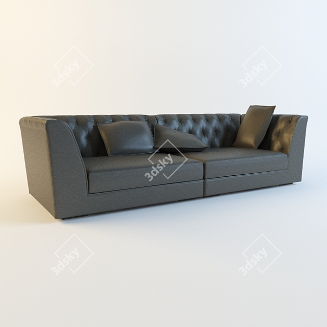 Luxury Opium Capitonne Sectional Sofa 3D model image 1