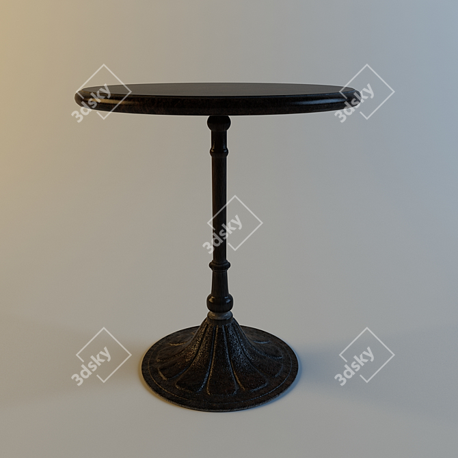 20th C. Chrysanthemum Brasserie Table 3D model image 1