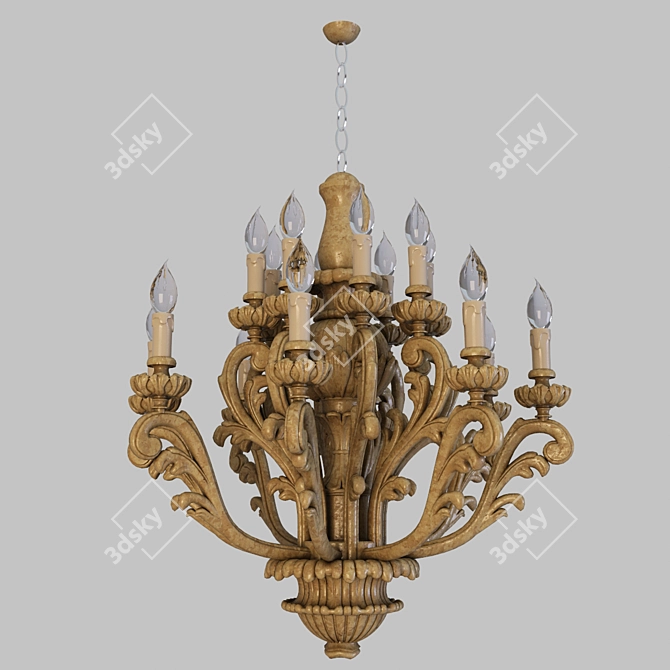 Charming Chelini Ceiling Light 3D model image 1