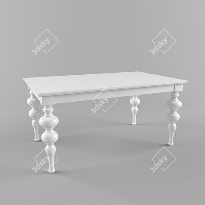 Astor Table: Perfect Size, Stunning Mapping 3D model image 1