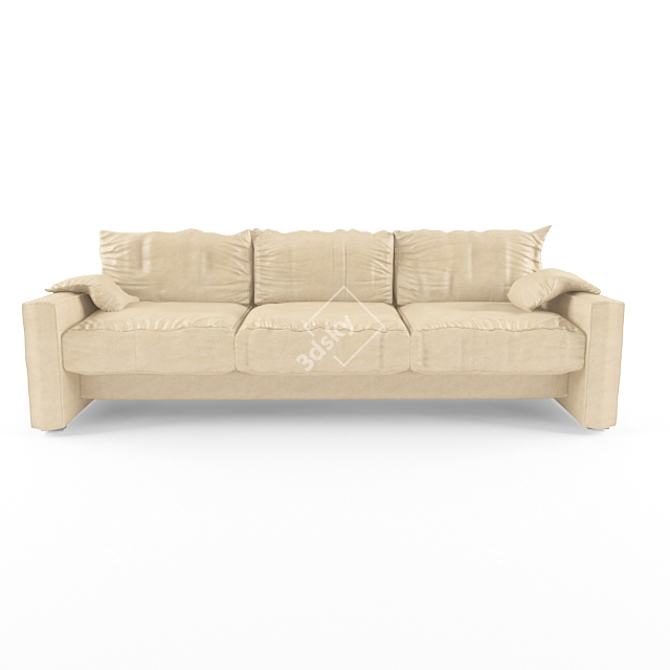 Italian Luxury: Svan 3-Seater Sofa 3D model image 1