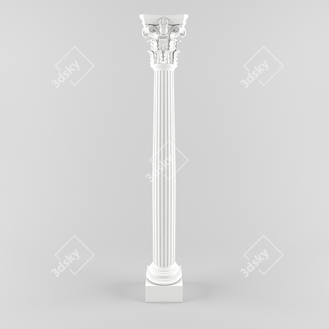 Corinthian Column, 2.9m 3D model image 1