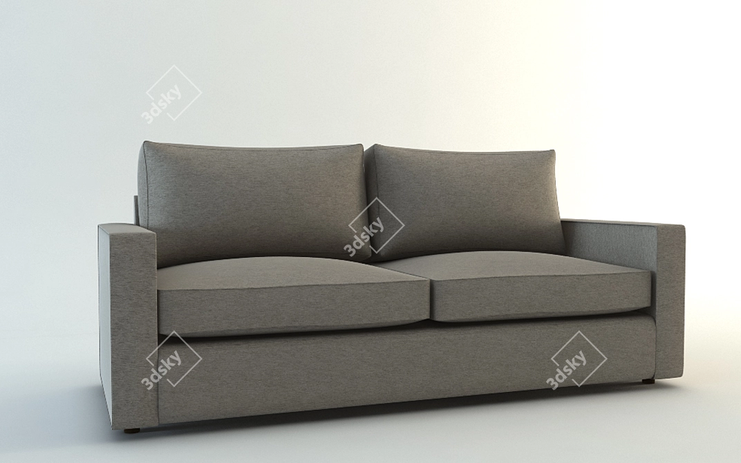 Elegant 220cm Sofa 3D model image 1