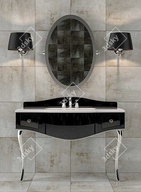 Devon&Devon Audrey Bathroom Console 3D model image 1