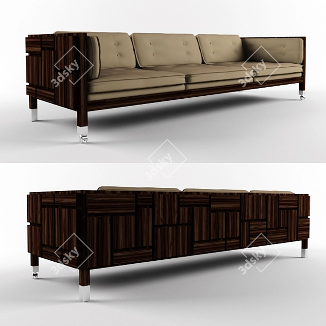 Modern Mal Sofa: Sleek and Stylish 3D model image 1