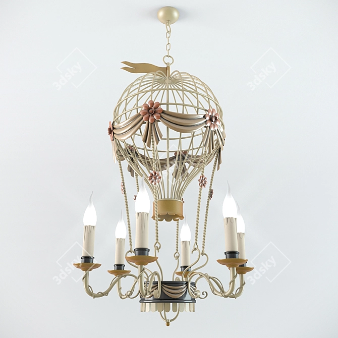 Effe-Bi Mongolfiera Chandelier 3D model image 1