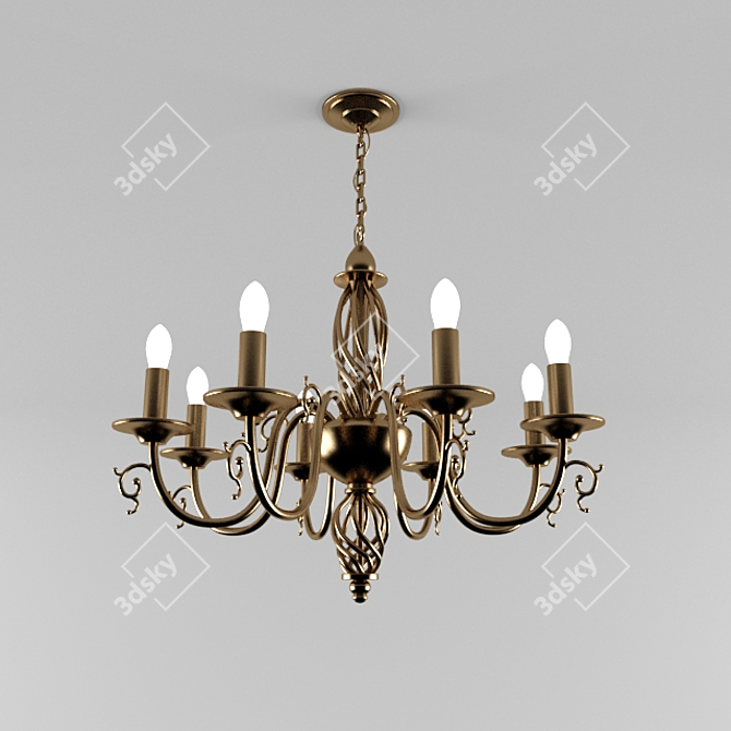 Elegant Classic Chandelier 3D model image 1