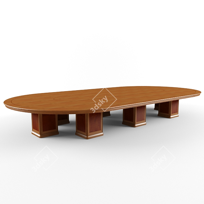 Italian Conference Table 3D model image 1