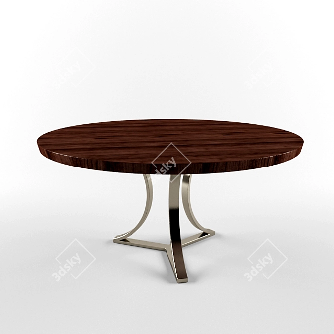 Arc Base Table: Sleek and Modern 3D model image 1