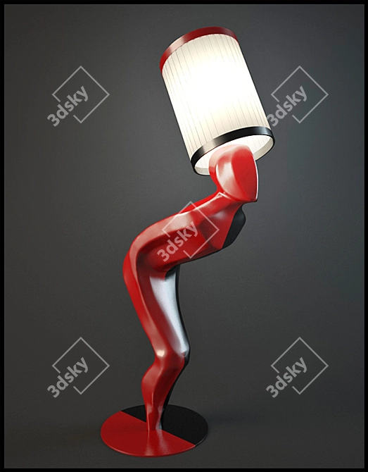 Sleek Illumination Tower 3D model image 1