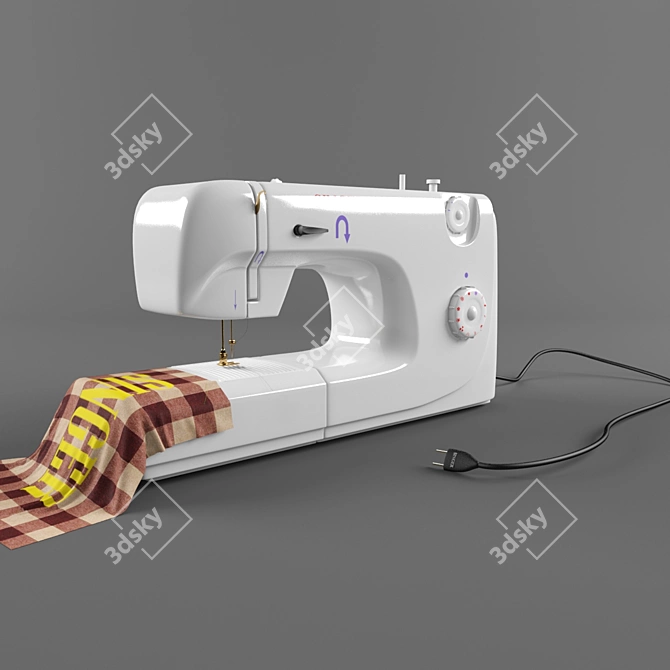 Singer 3D MAX 2010 V-Ray Sewing Machine 3D model image 1