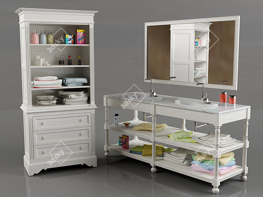  Provanzale Bathroom Furniture Set | Bianchini&Capponi 3D model image 1