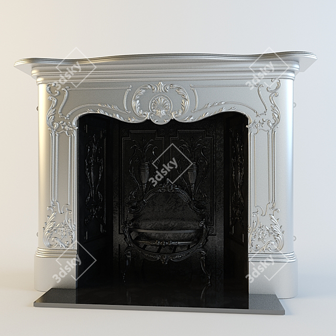 Elegant Fireplace by Devon&Devon 3D model image 1