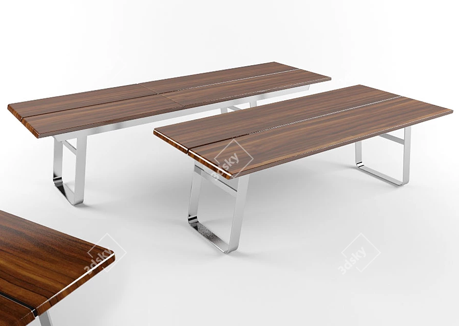 Elegant Team 7 Extension Table 3D model image 1