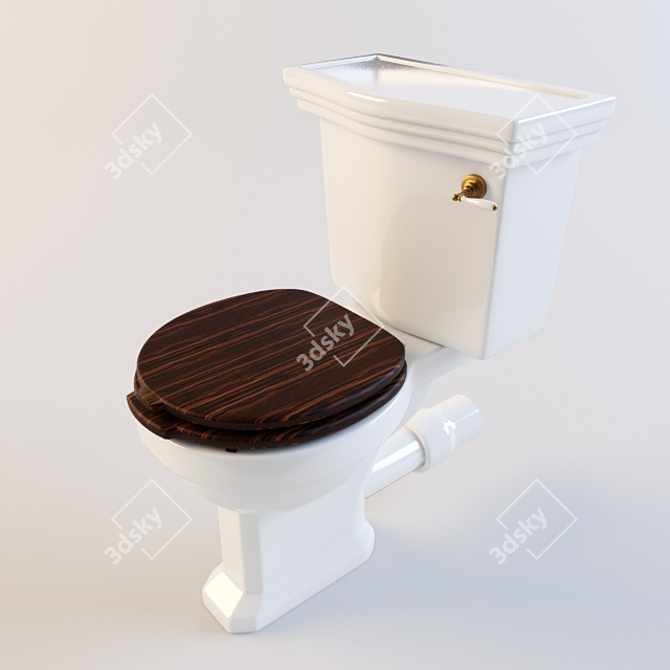  Luxurious Triesta Toilet 3D model image 1