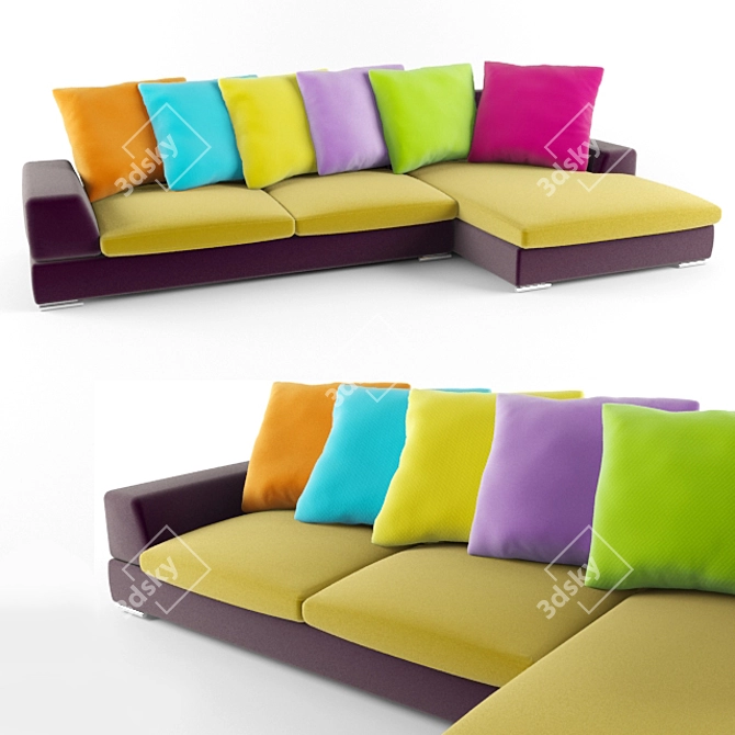 Modern Home Sofa 3D model image 1