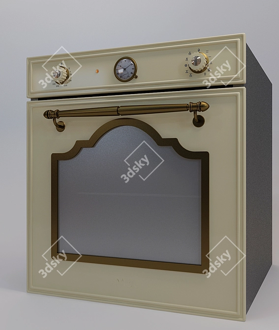 SMEG SC750PO-8: Compact and Stylish Electric Oven 3D model image 1