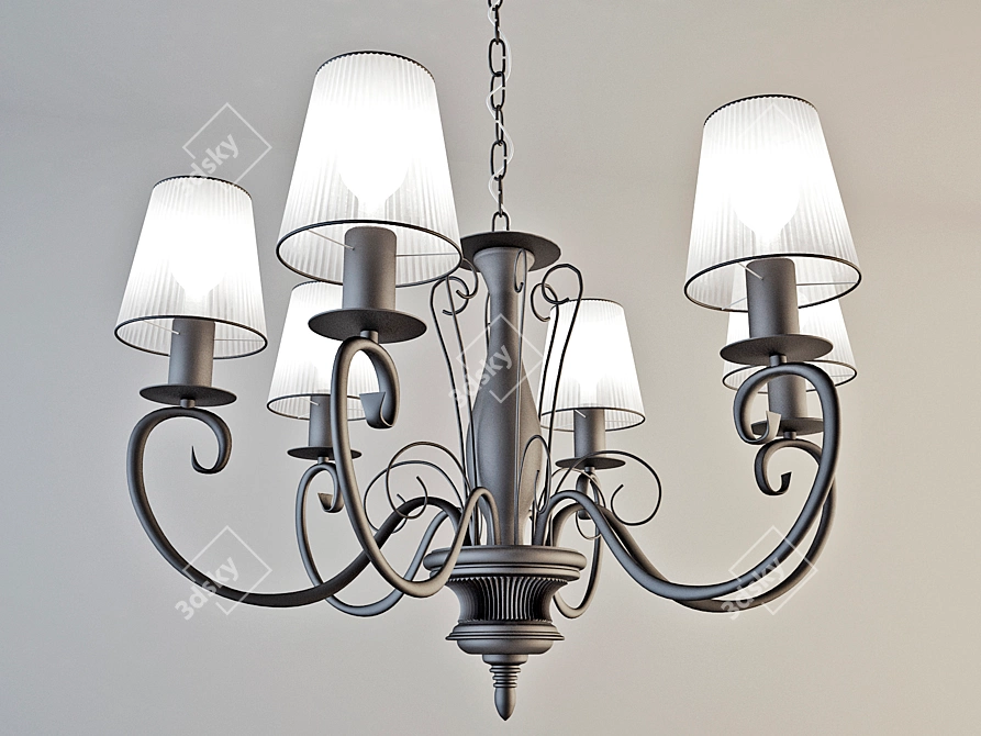 Elegant Crystal Chandelier 3D model image 1