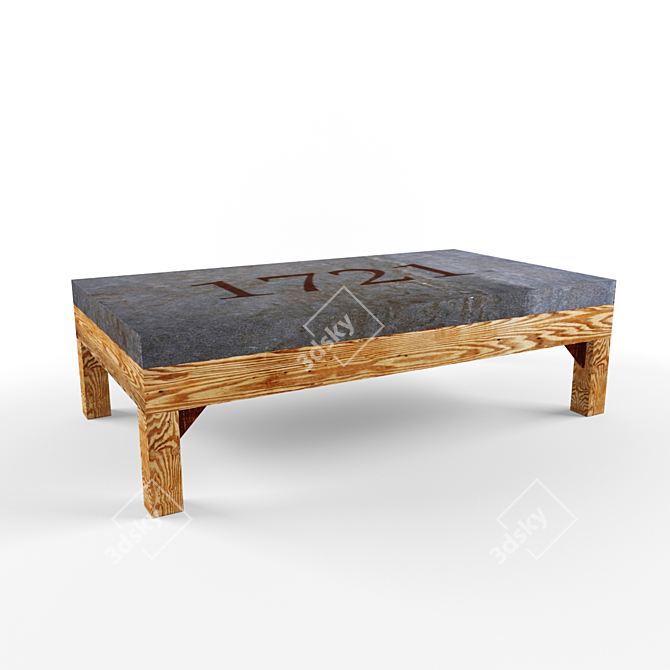 Modern Magazine Table - Handcrafted Coffee Table 3D model image 1
