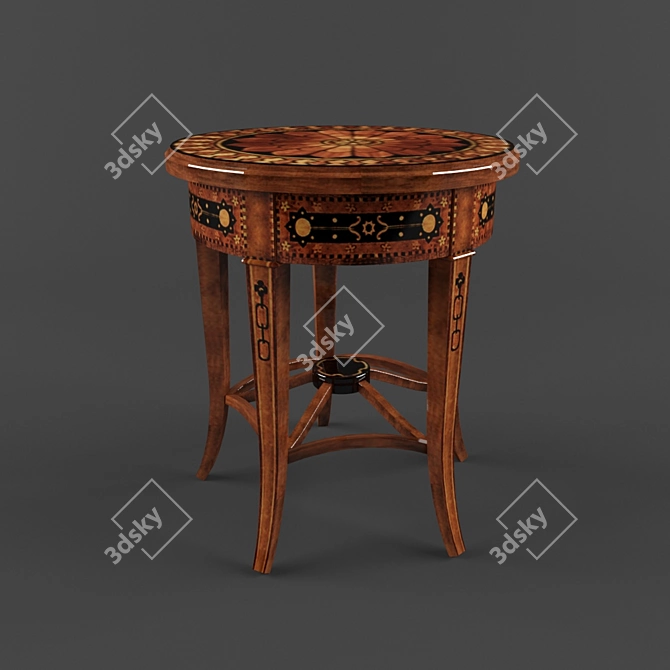 Sleek Rho Side Table 3D model image 1