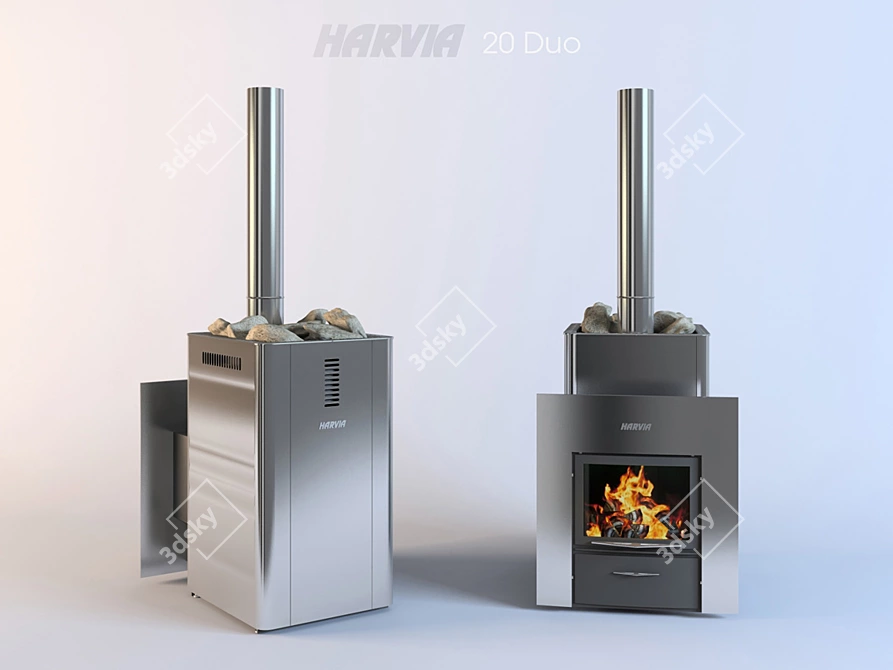 Harvia 20 Duo Sauna Heater 3D model image 1