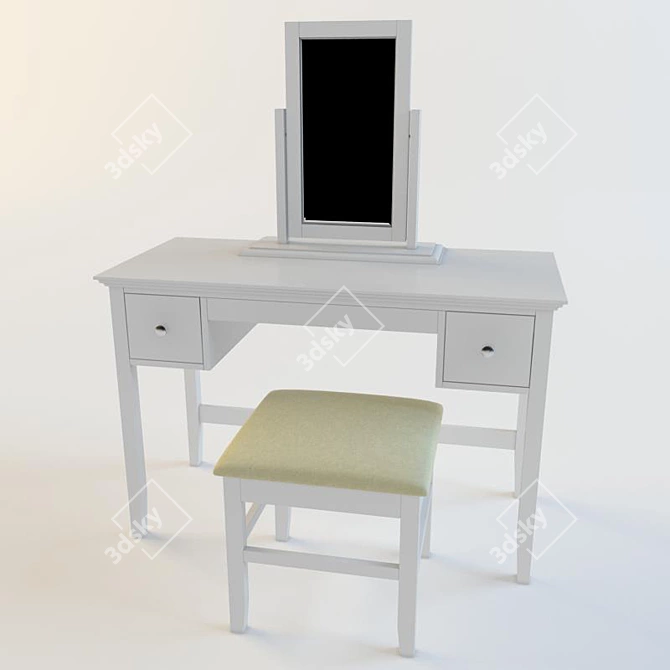 Elegant Vanity Table 3D model image 1