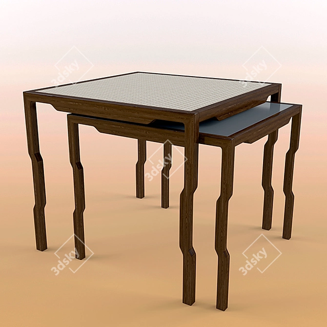 Elegant Chinese Table: 14000poly 3D model image 1