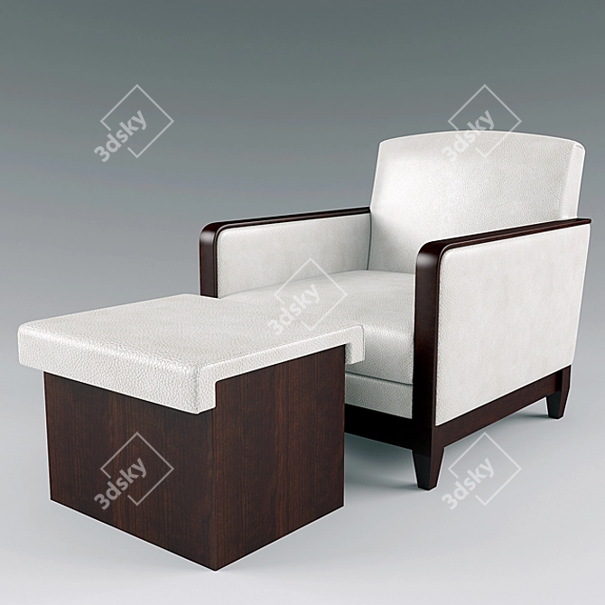 Versatile Chair and Table Set 3D model image 1