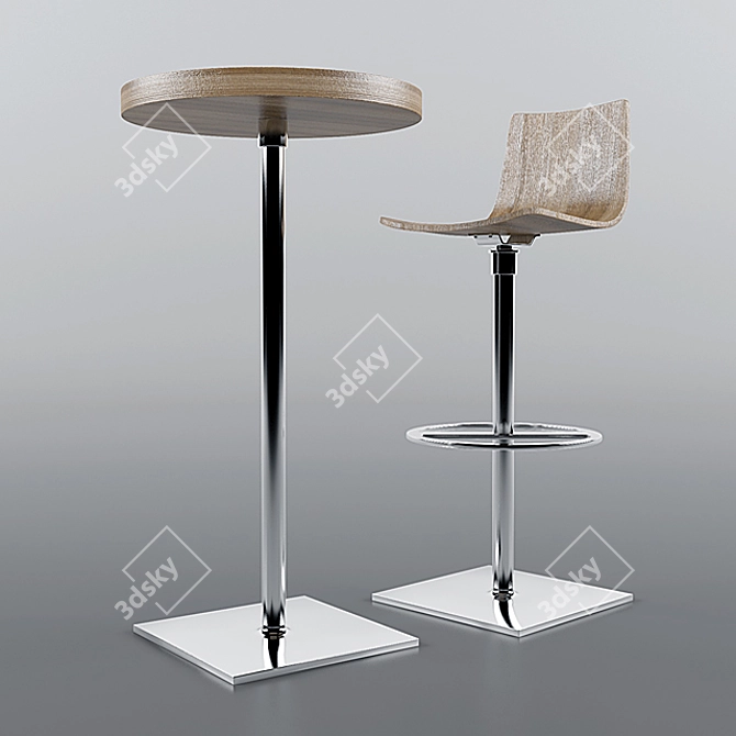 ErgoFold Chair & Table 3D model image 1