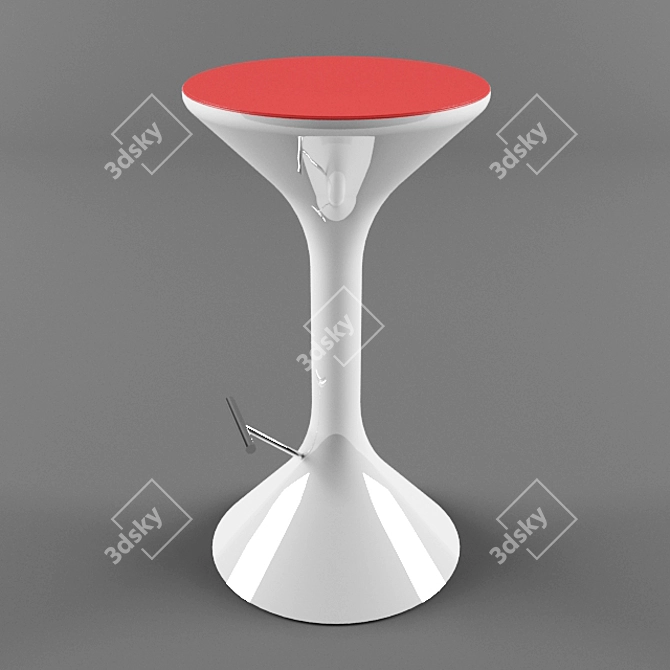 Stylish Showroom Plastic Chair 3D model image 1