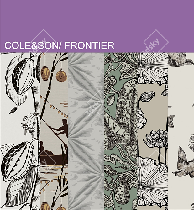 Cole&Son Frontier Wallpaper 3D model image 1