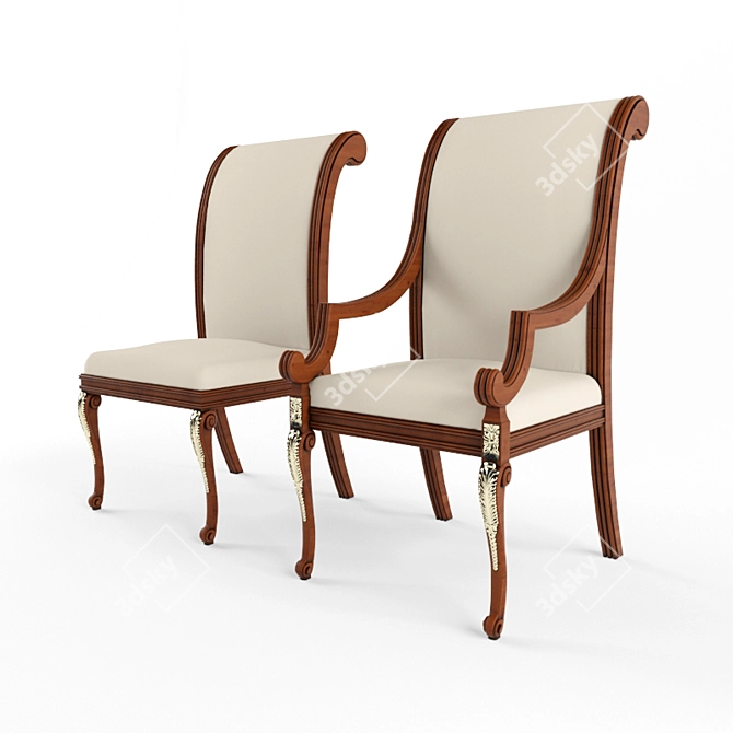 Timeless Elegance: Classic Chair 3D model image 1