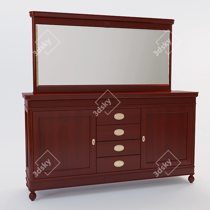 Elegant Cavio Maria Silva Dresser 3D model image 1