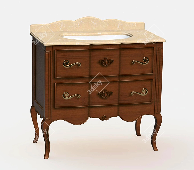 All-in-One Table with Sink 3D model image 1