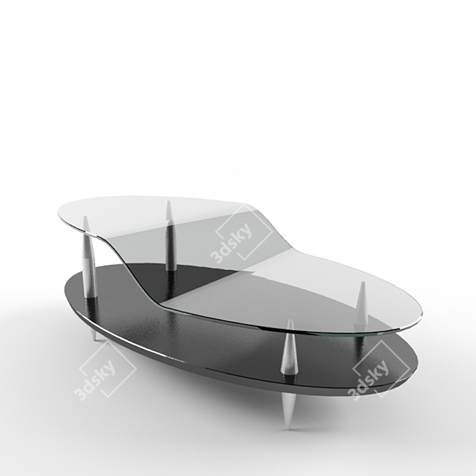 Elegant Modern Console Table 3D model image 1