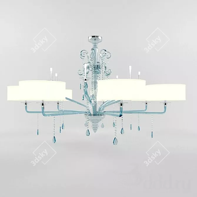 Elegant Alger Chandelier 3D model image 1