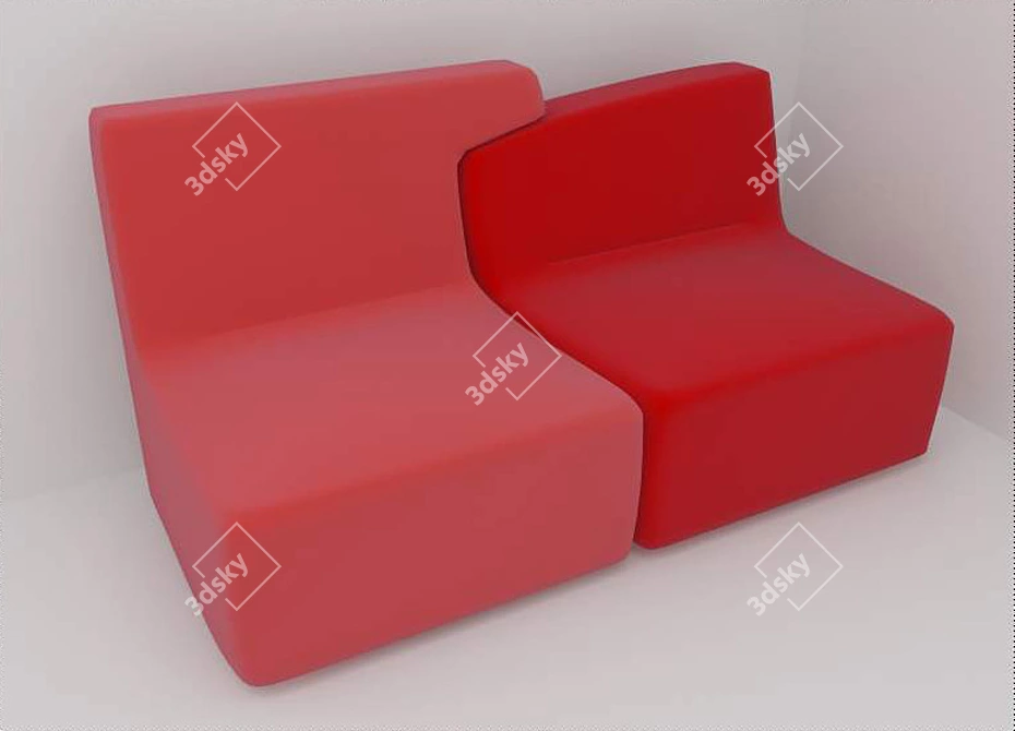 Elegant Ligne Roset Sofa 3D model image 1