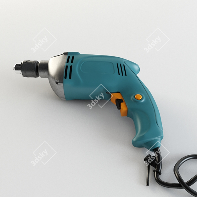 Powerful Drill with Versatile Materials 3D model image 1