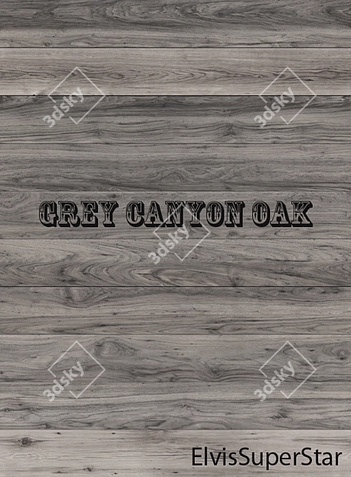 Sleek Gray Oak 3D model image 1