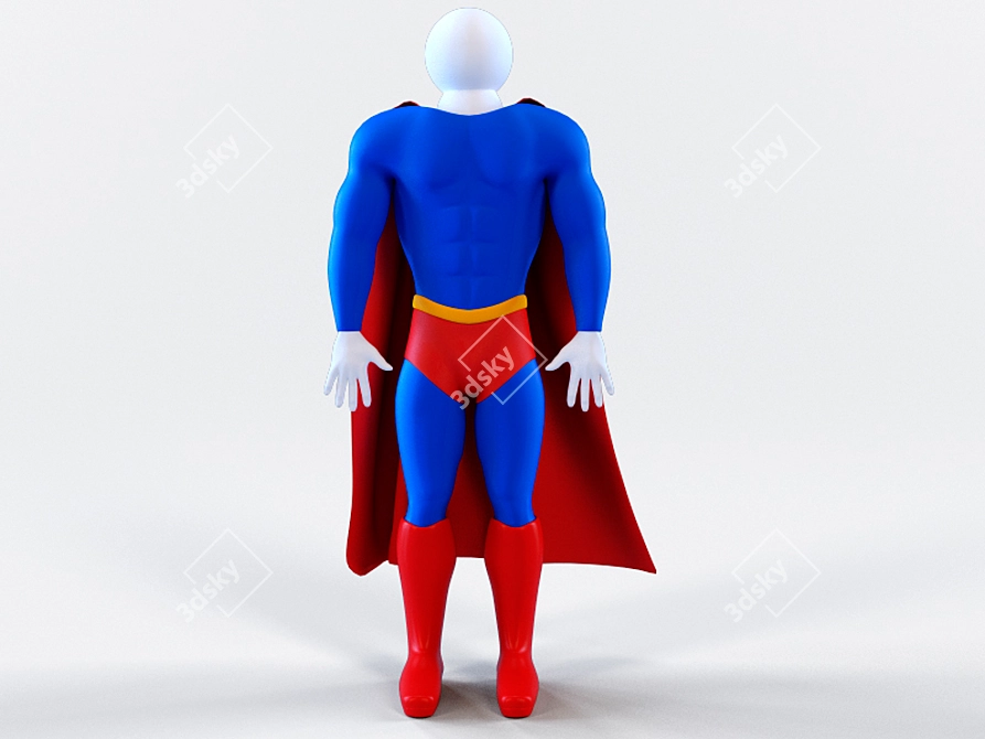 Superman Action Figure: Detailed 3D Model 3D model image 1